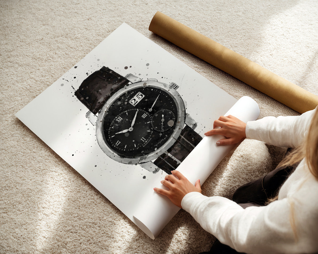 WRIST WATCH WALL ART PRINT "MOMENTUM"