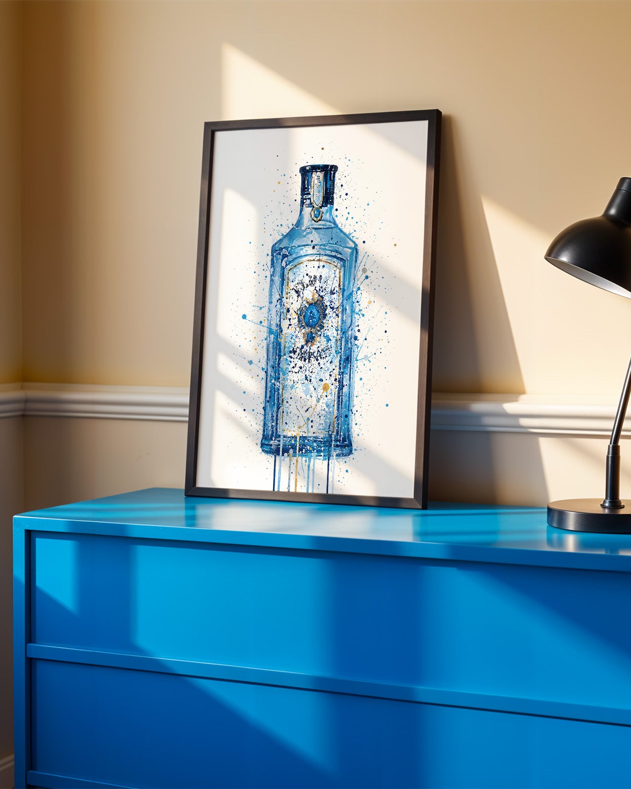 GIN BOTTLE WALL ART PRINT "DRIFT"