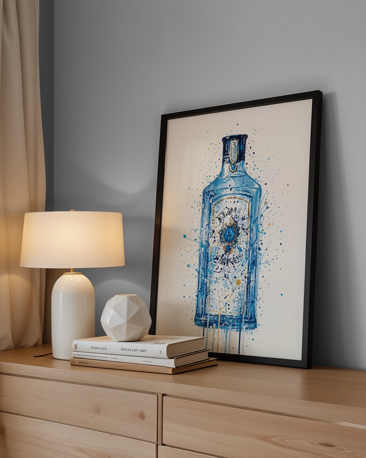 GIN BOTTLE WALL ART PRINT "DRIFT"