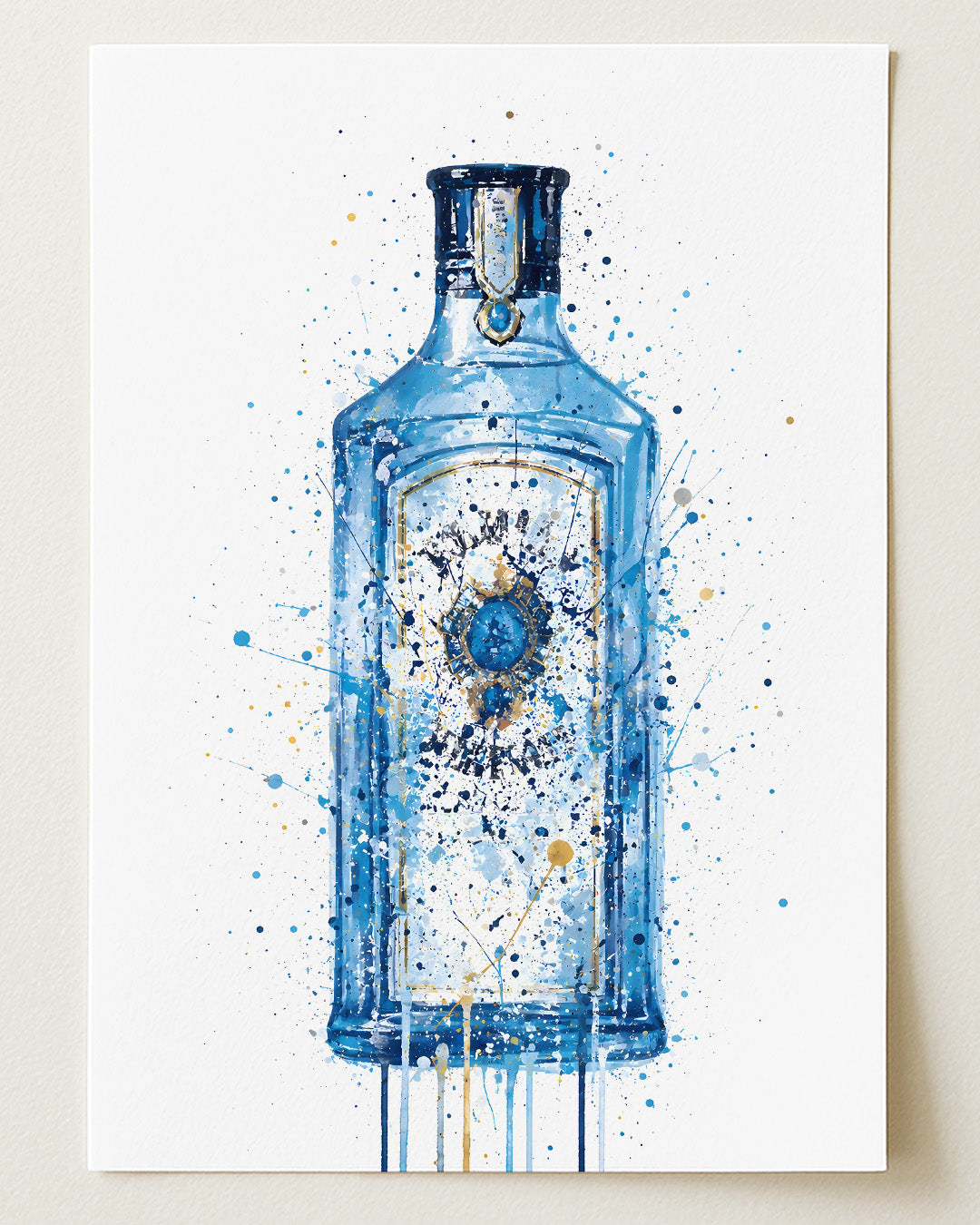 GIN BOTTLE WALL ART PRINT "DRIFT"