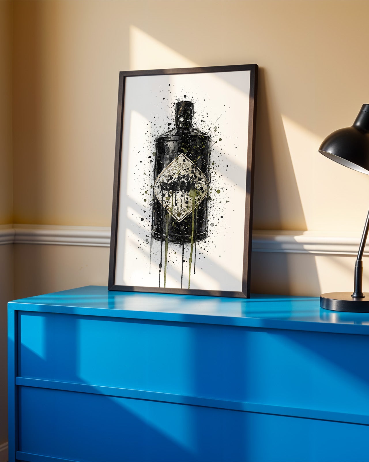 GIN BOTTLE WALL ART PRINT "CINDER"
