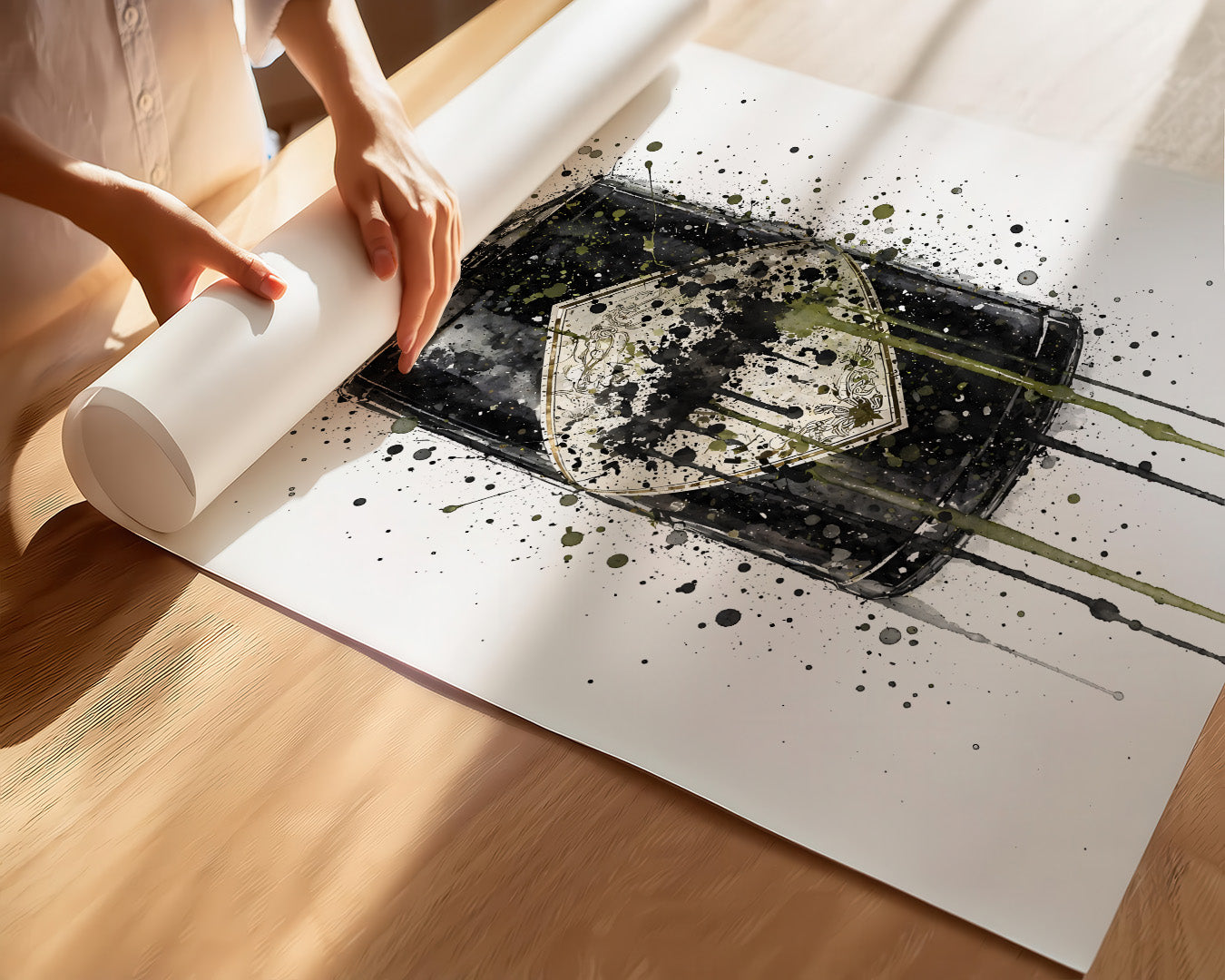 GIN BOTTLE WALL ART PRINT "CINDER"