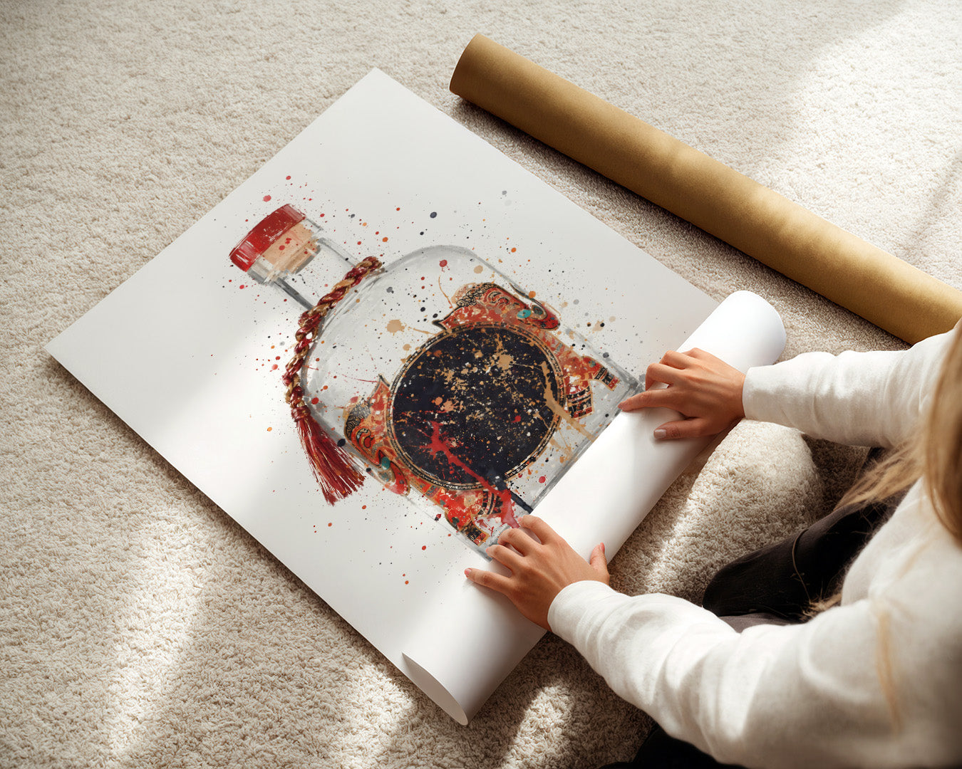 GIN BOTTLE WALL ART PRINT "ZENITH"