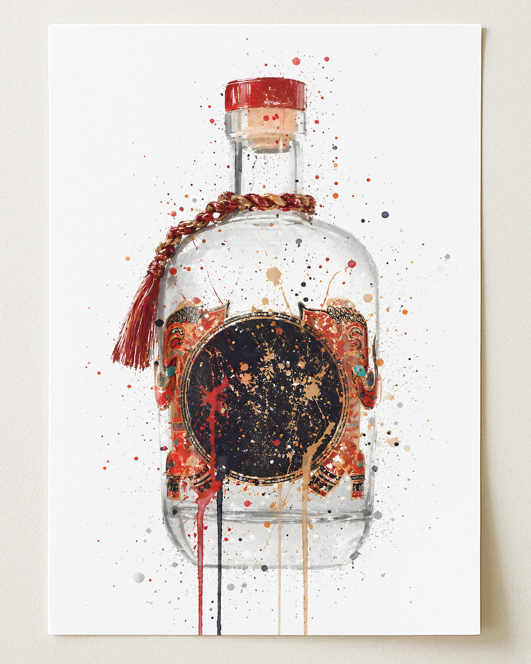 GIN BOTTLE WALL ART PRINT "ZENITH"