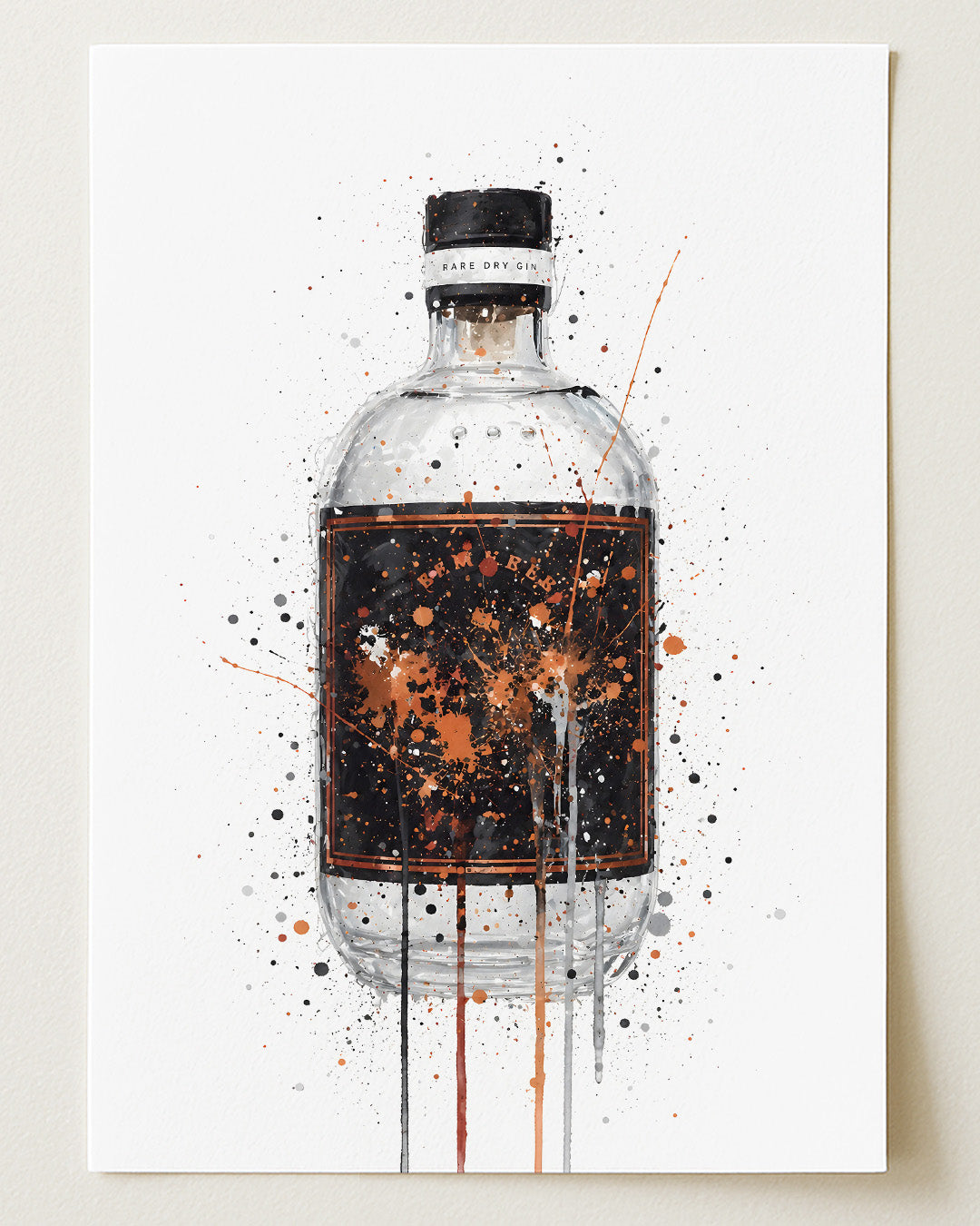 GIN BOTTLE WALL ART PRINT "COSMO"