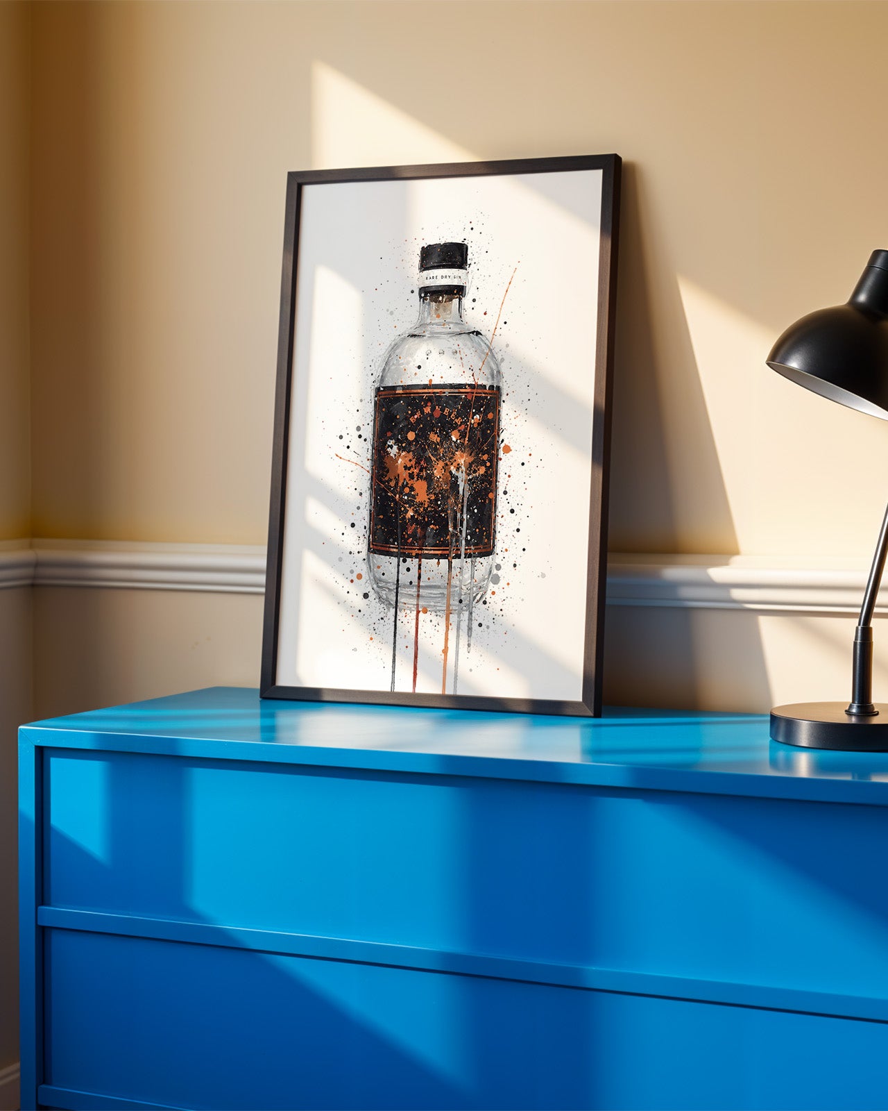 GIN BOTTLE WALL ART PRINT "COSMO"