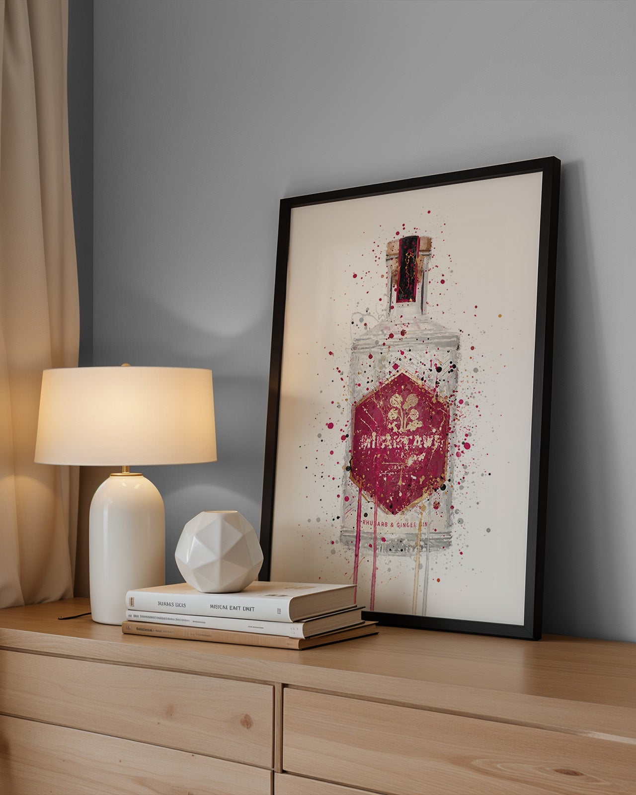 GIN BOTTLE WALL ART PRINT "DUSK"