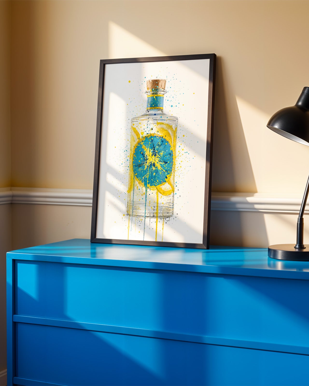 GIN BOTTLE WALL ART PRINT "DAGGER"