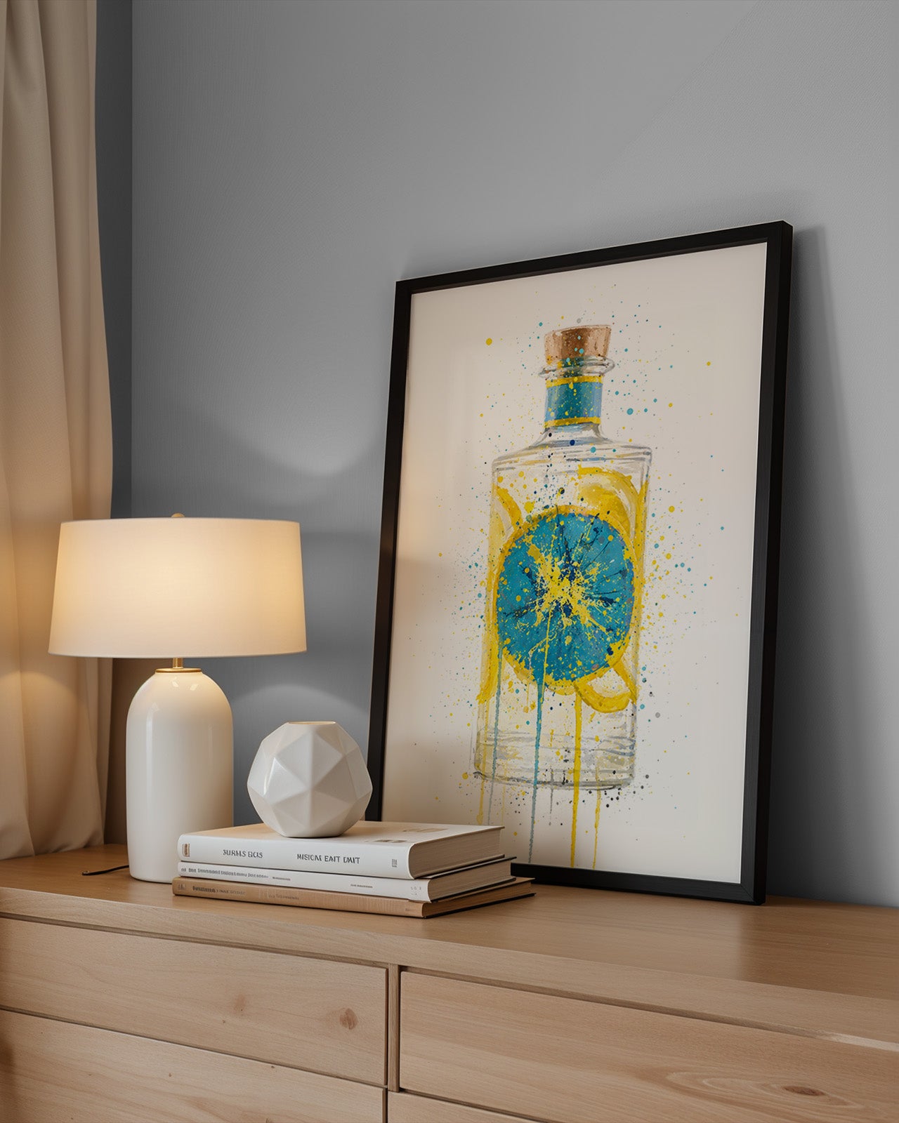 GIN BOTTLE WALL ART PRINT "DAGGER"