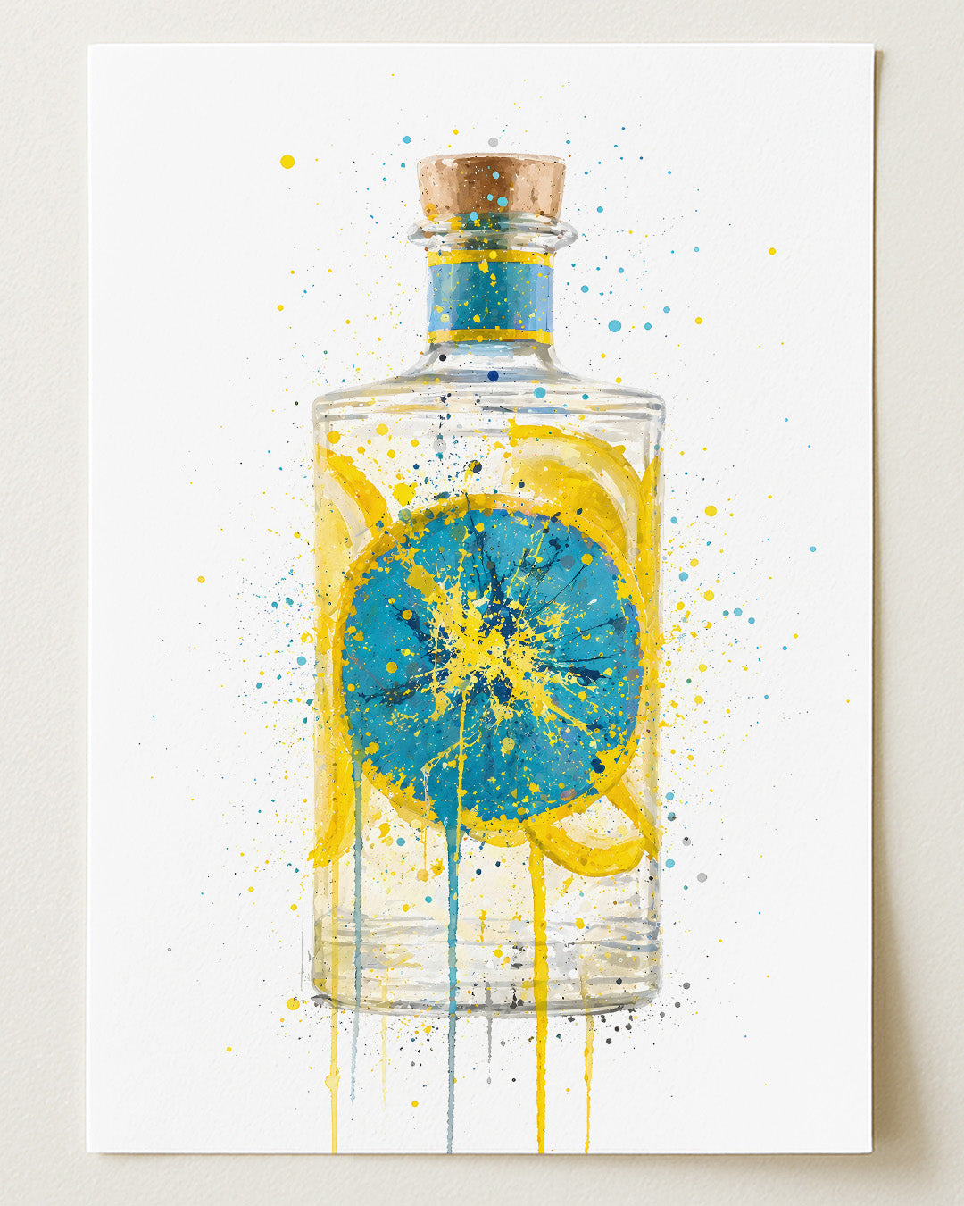 GIN BOTTLE WALL ART PRINT "DAGGER"