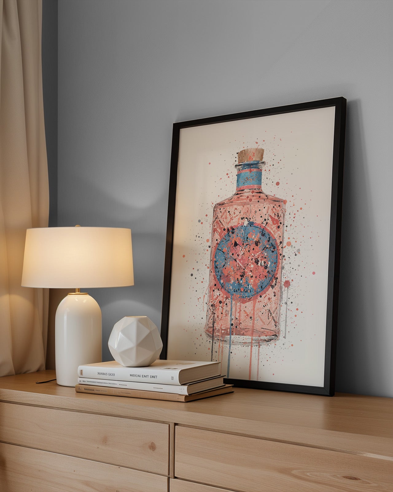 GIN BOTTLE WALL ART PRINT "ECLIPSE"