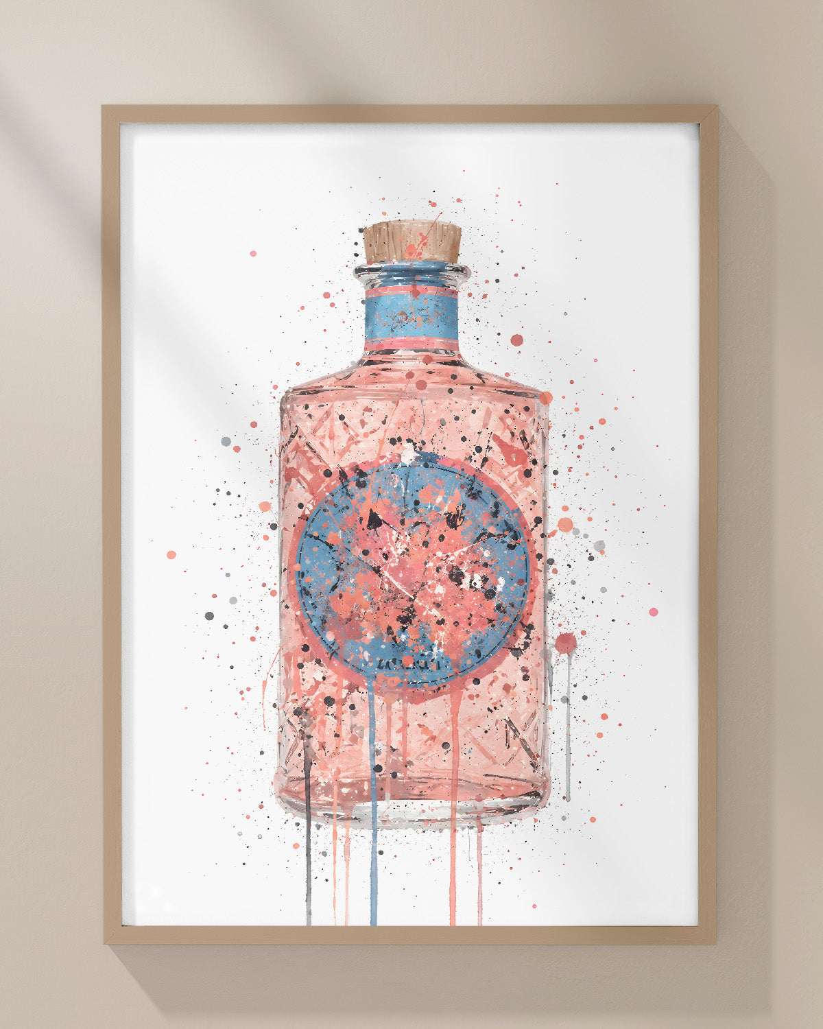 GIN BOTTLE WALL ART PRINT "ECLIPSE"