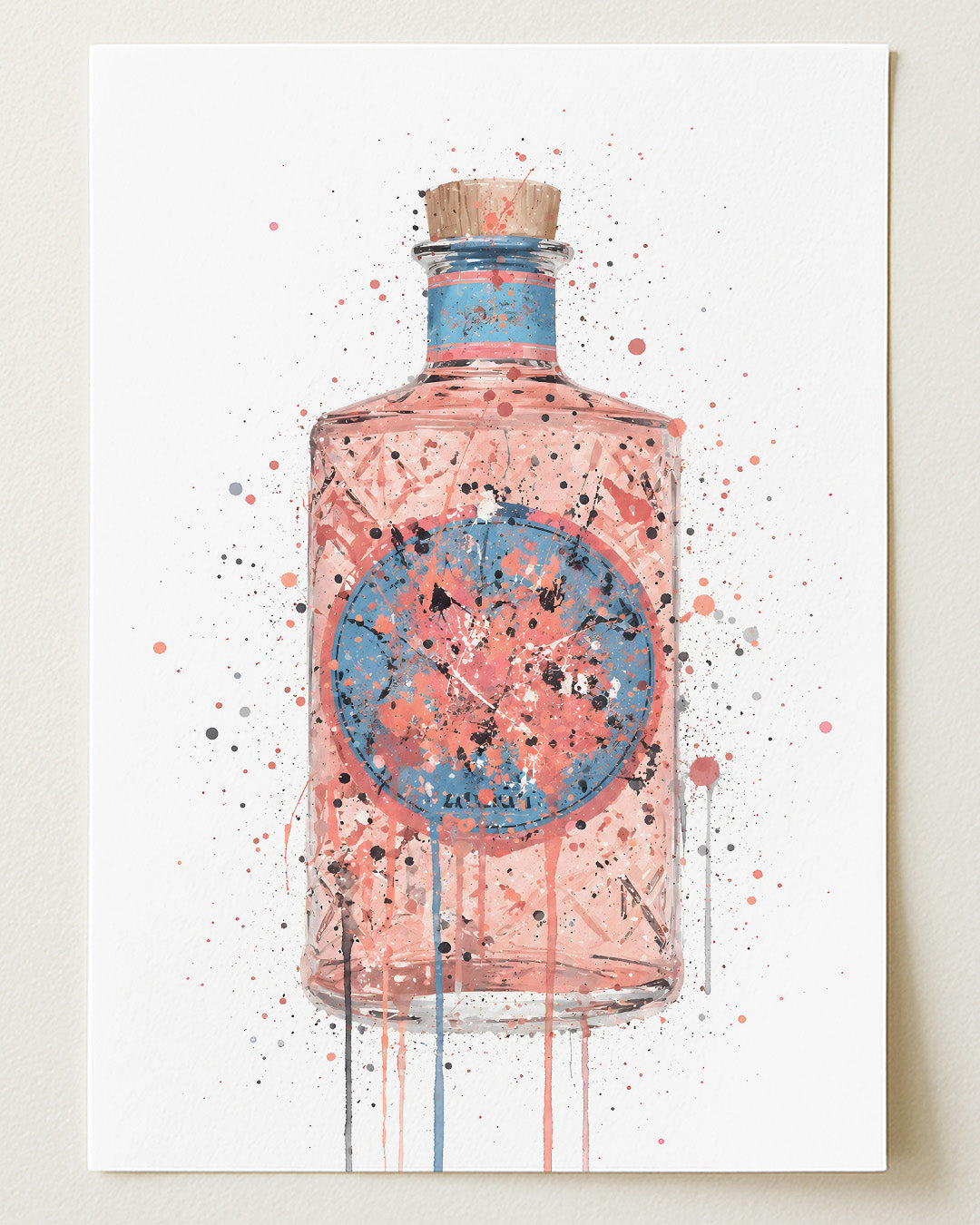 GIN BOTTLE WALL ART PRINT "ECLIPSE"