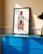 GIN BOTTLE WALL ART PRINT "ENIGMA"