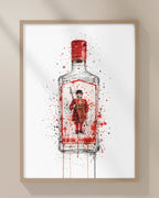 GIN BOTTLE WALL ART PRINT "ENIGMA"