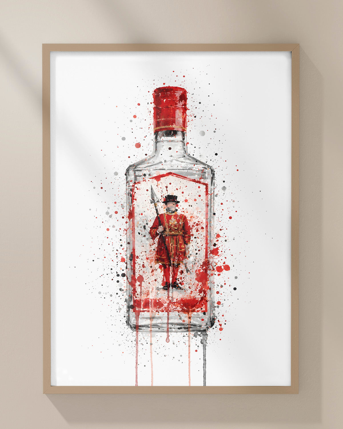 GIN BOTTLE WALL ART PRINT "ENIGMA"