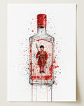 GIN BOTTLE WALL ART PRINT "ENIGMA"