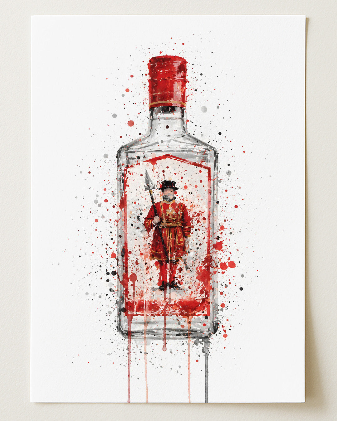 GIN BOTTLE WALL ART PRINT "ENIGMA"