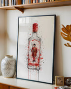 GIN BOTTLE WALL ART PRINT "ENIGMA"