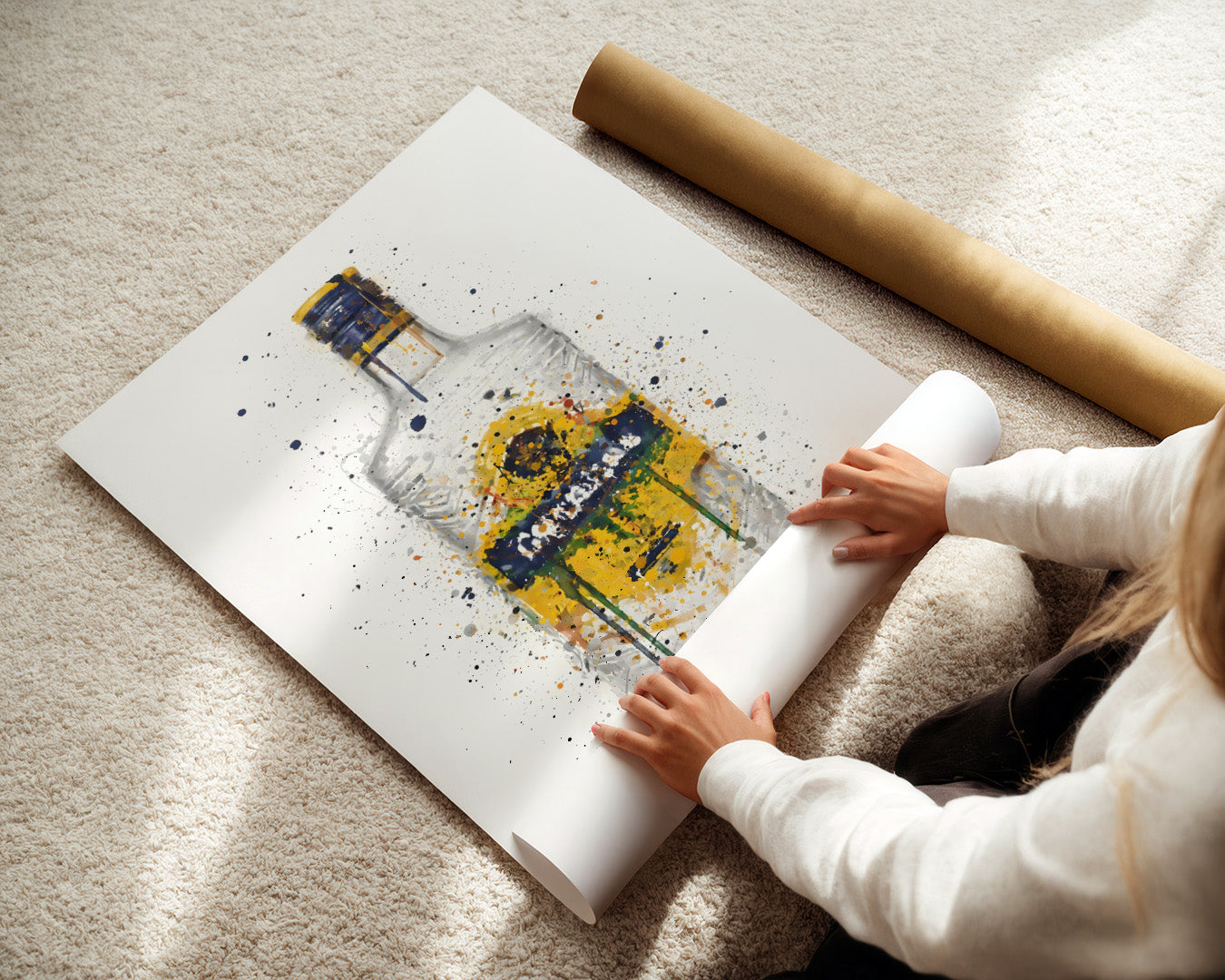 GIN BOTTLE WALL ART PRINT "EON"