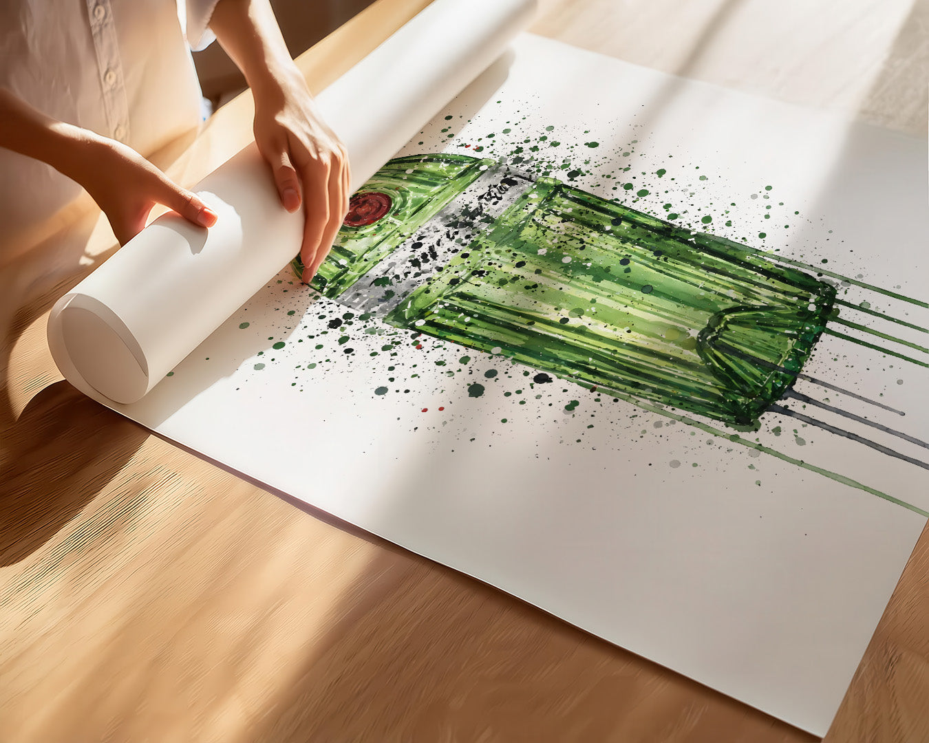 GIN BOTTLE WALL ART PRINT "FABLE"