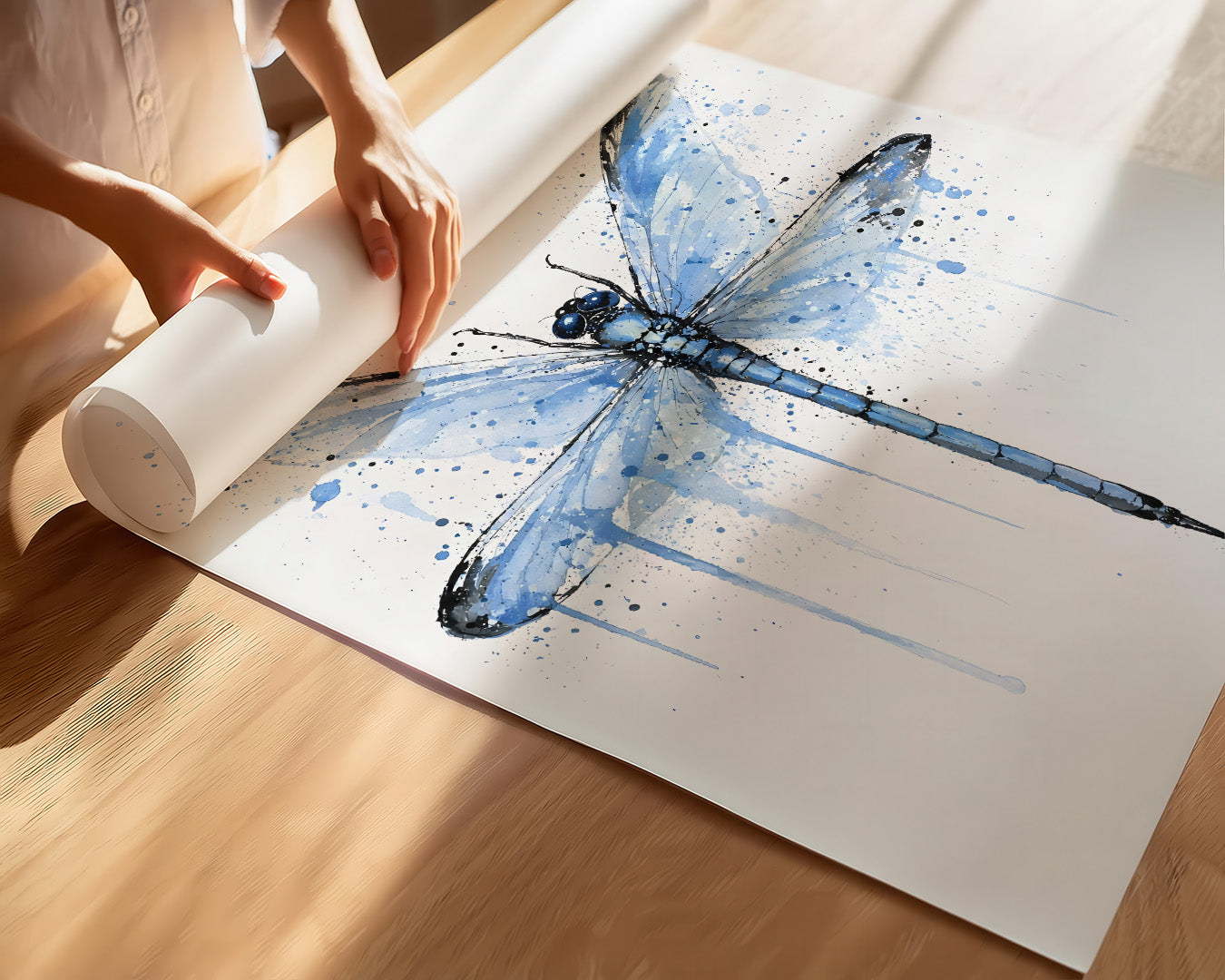 DRAGONFLY WALL ART PRINT "ARYA"