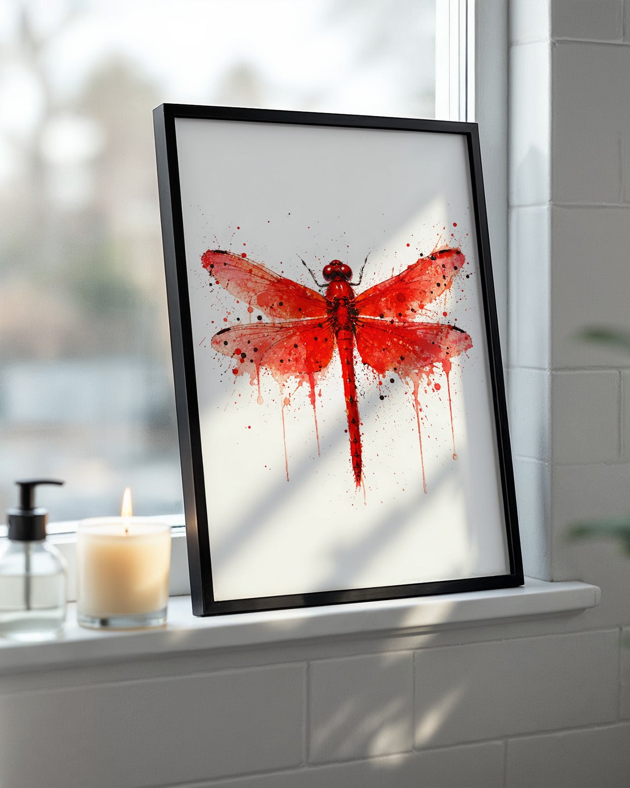 DRAGONFLY WALL ART PRINT "BLOSSOM"