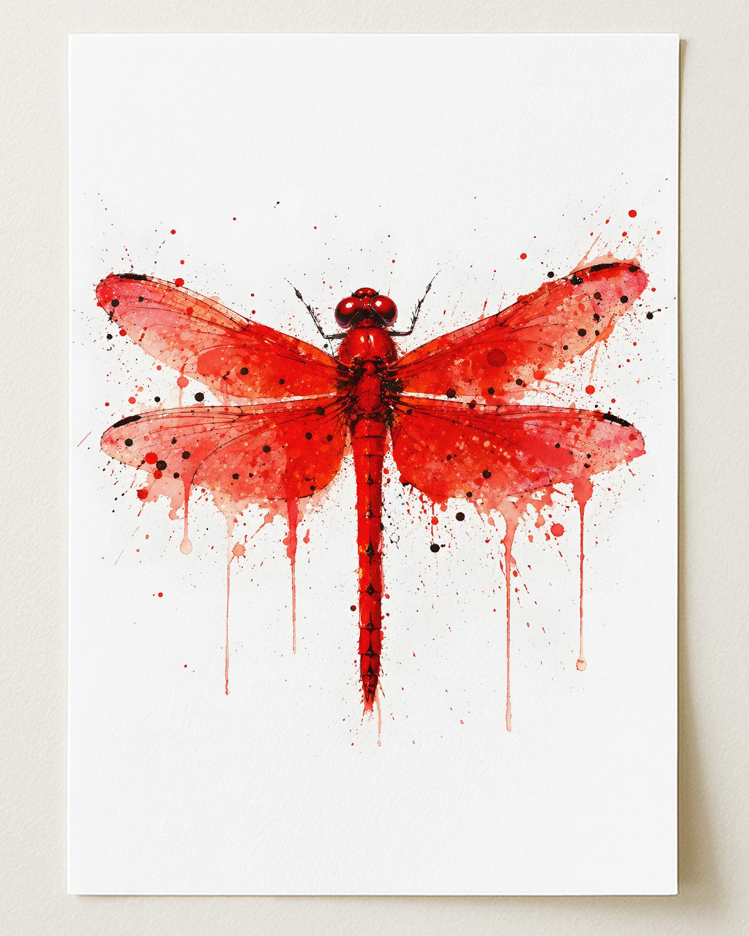 DRAGONFLY WALL ART PRINT "BLOSSOM"