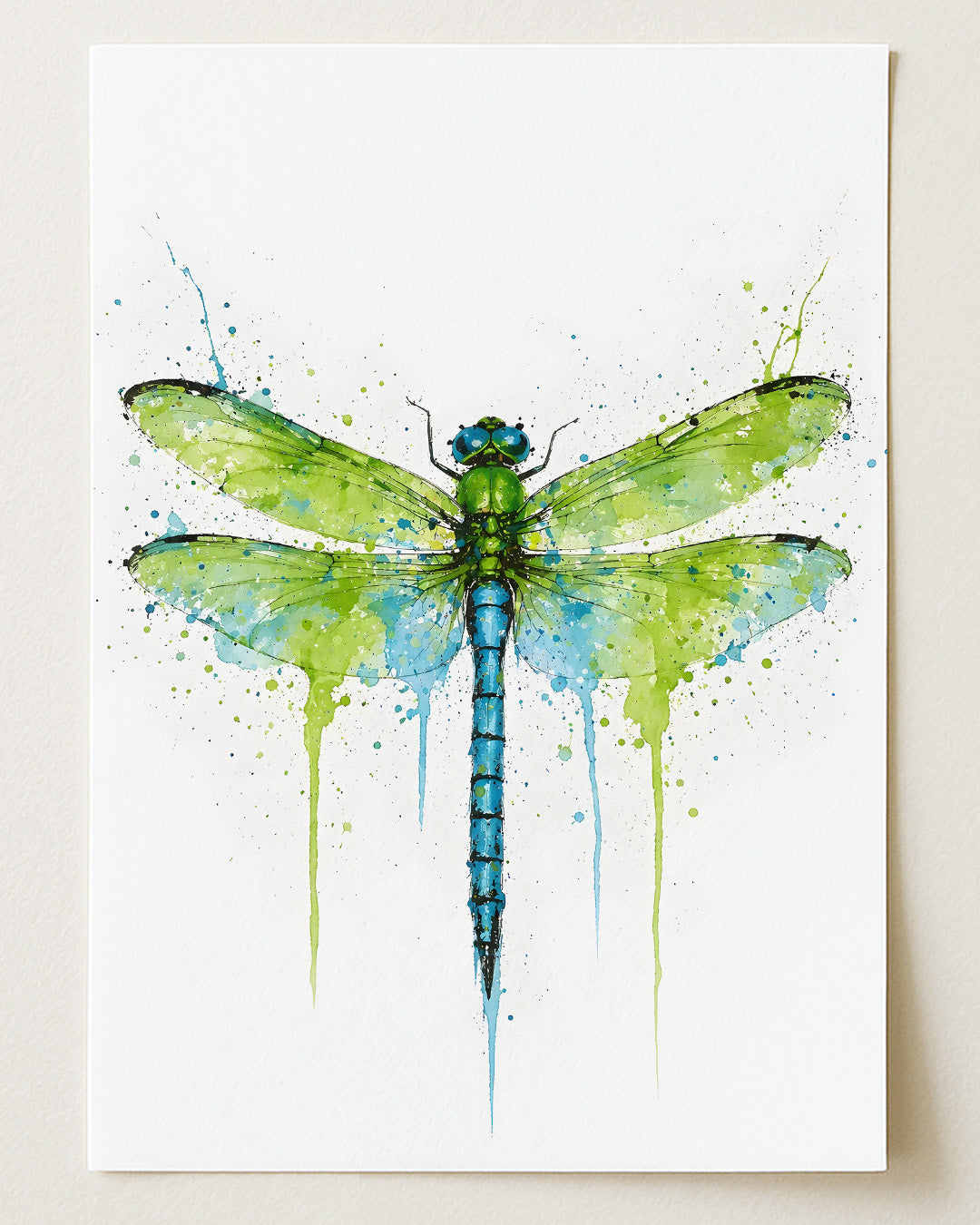 DRAGONFLY WALL ART PRINT "CELESTE"