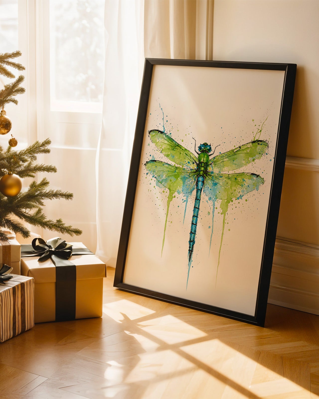 DRAGONFLY WALL ART PRINT "CELESTE"