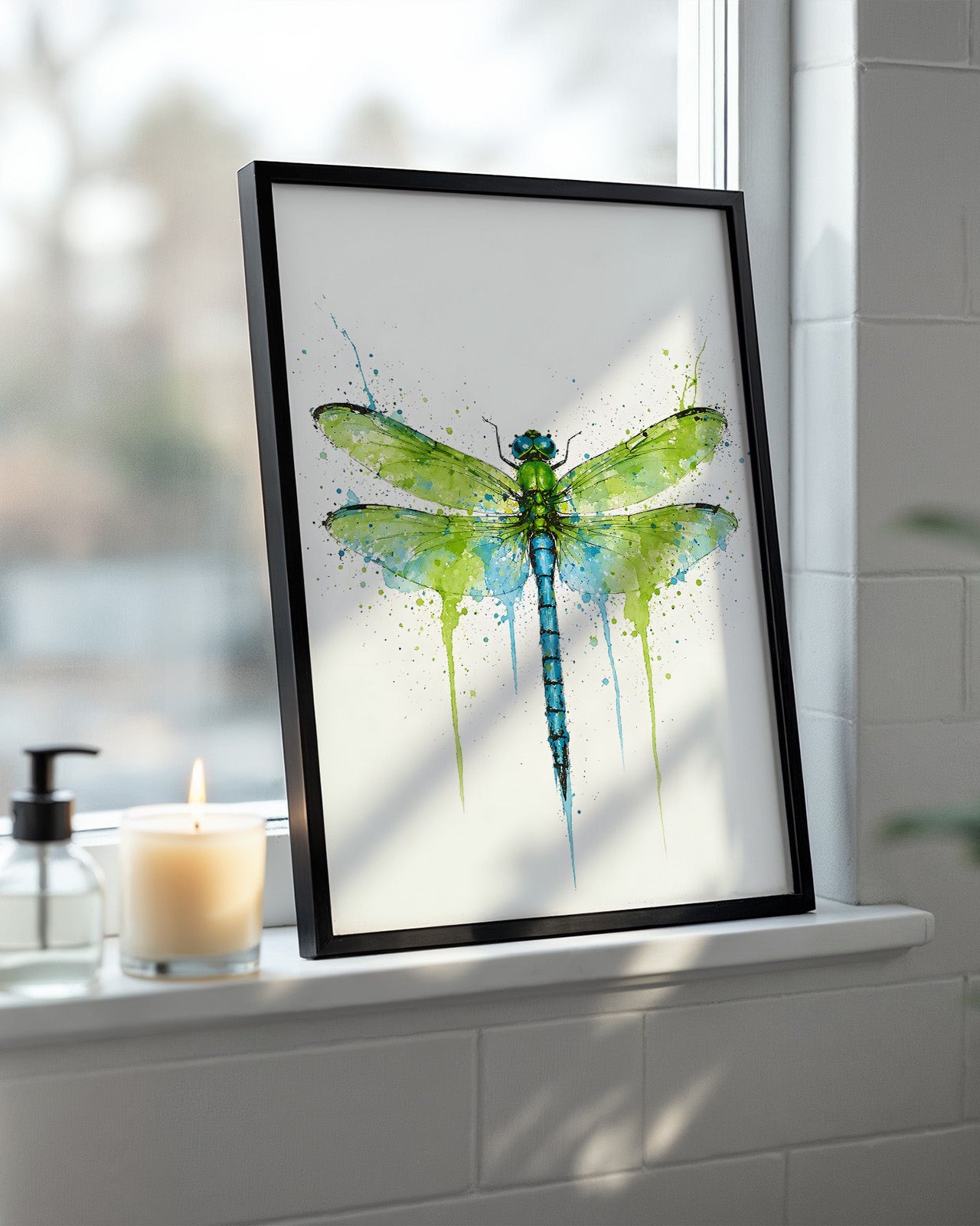 DRAGONFLY WALL ART PRINT "CELESTE"
