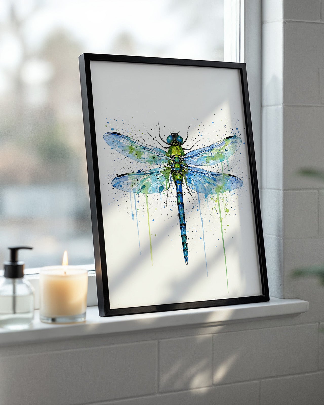 DRAGONFLY WALL ART PRINT "ELARA"