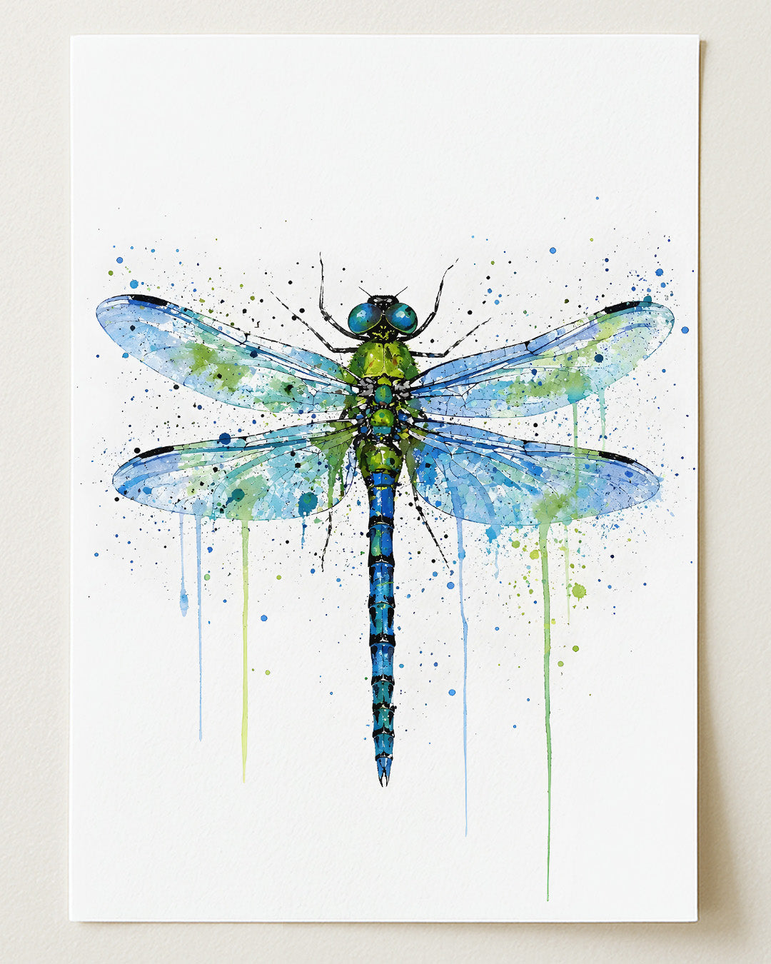DRAGONFLY WALL ART PRINT "ELARA"