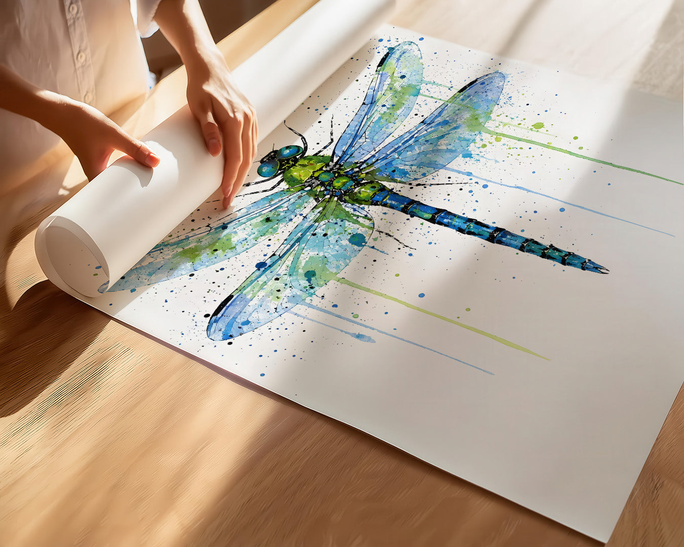 DRAGONFLY WALL ART PRINT "ELARA"