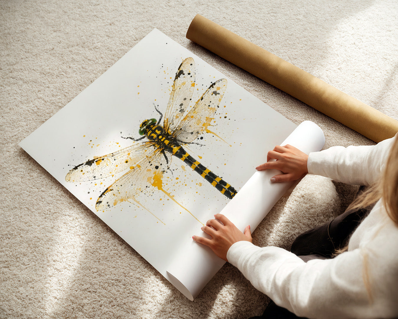 DRAGONFLY WALL ART PRINT "FAUNA"