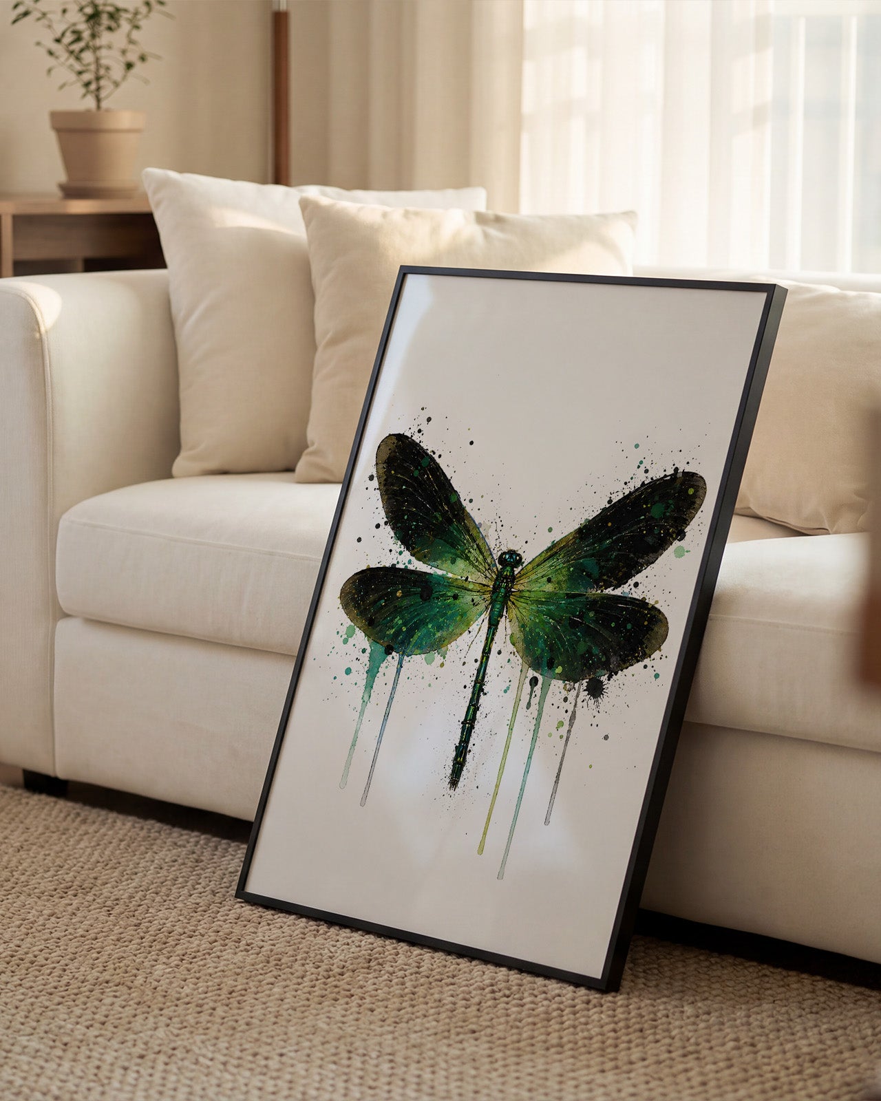 DRAGONFLY WALL ART PRINT "FLORA"