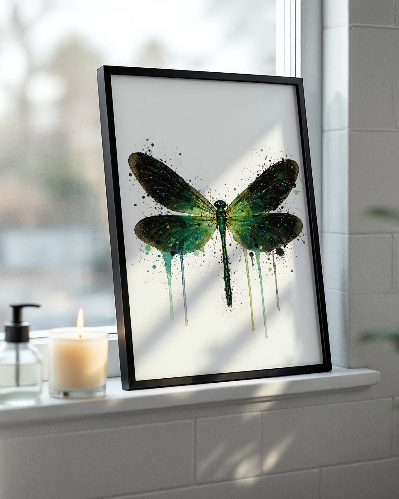 DRAGONFLY WALL ART PRINT "FLORA"