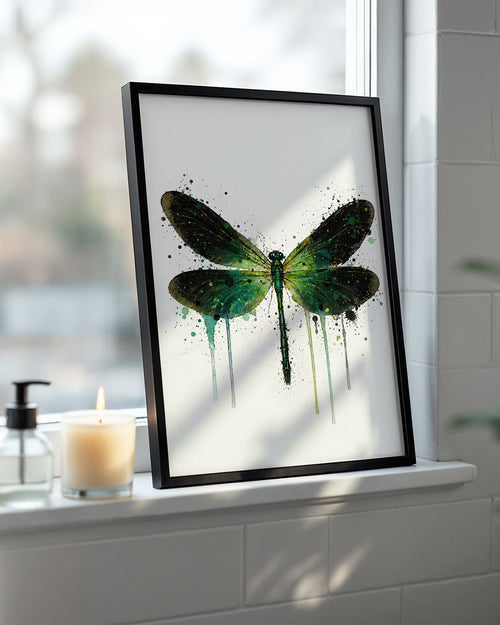 DRAGONFLY WALL ART PRINT "FLORA"