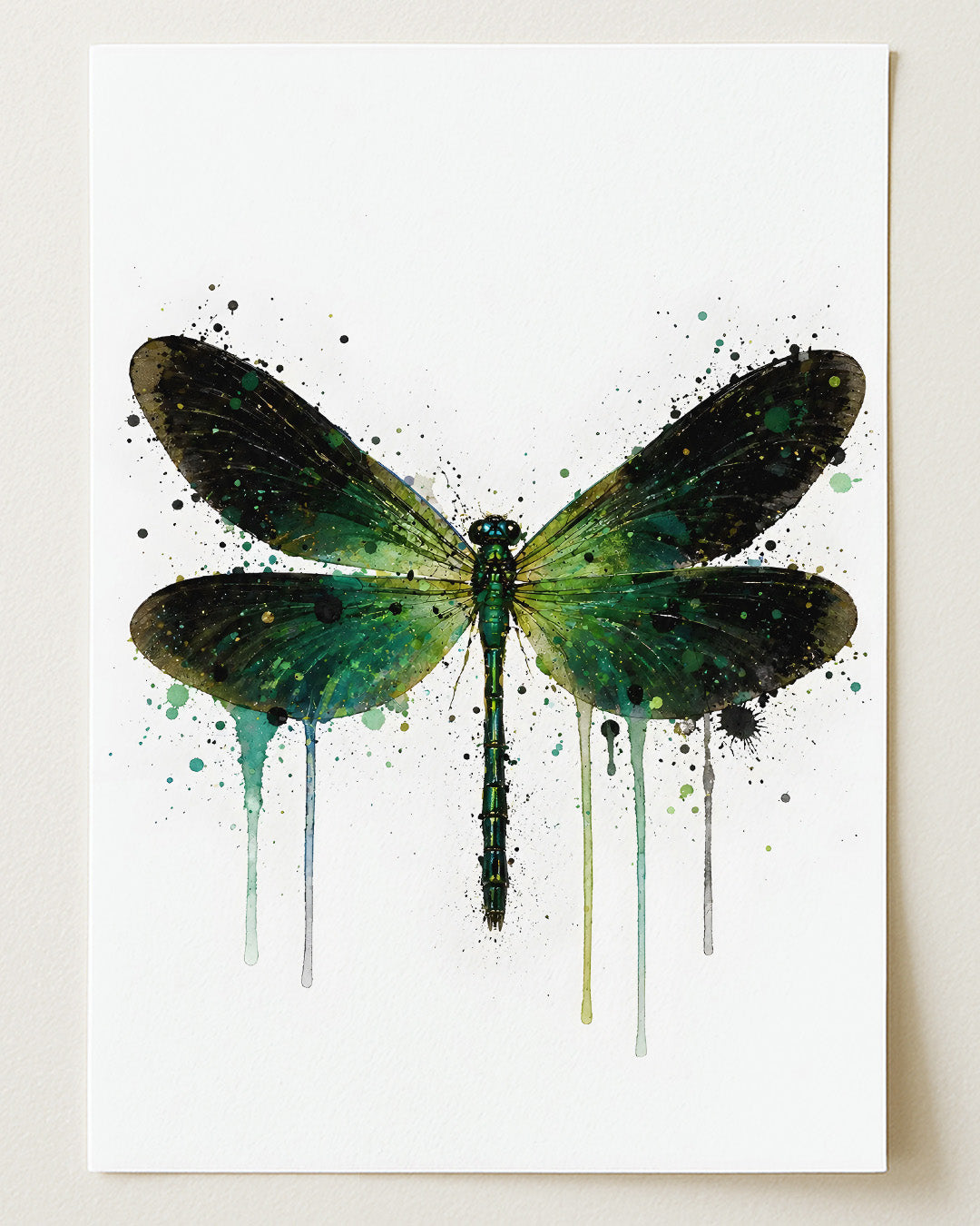 DRAGONFLY WALL ART PRINT "FLORA"