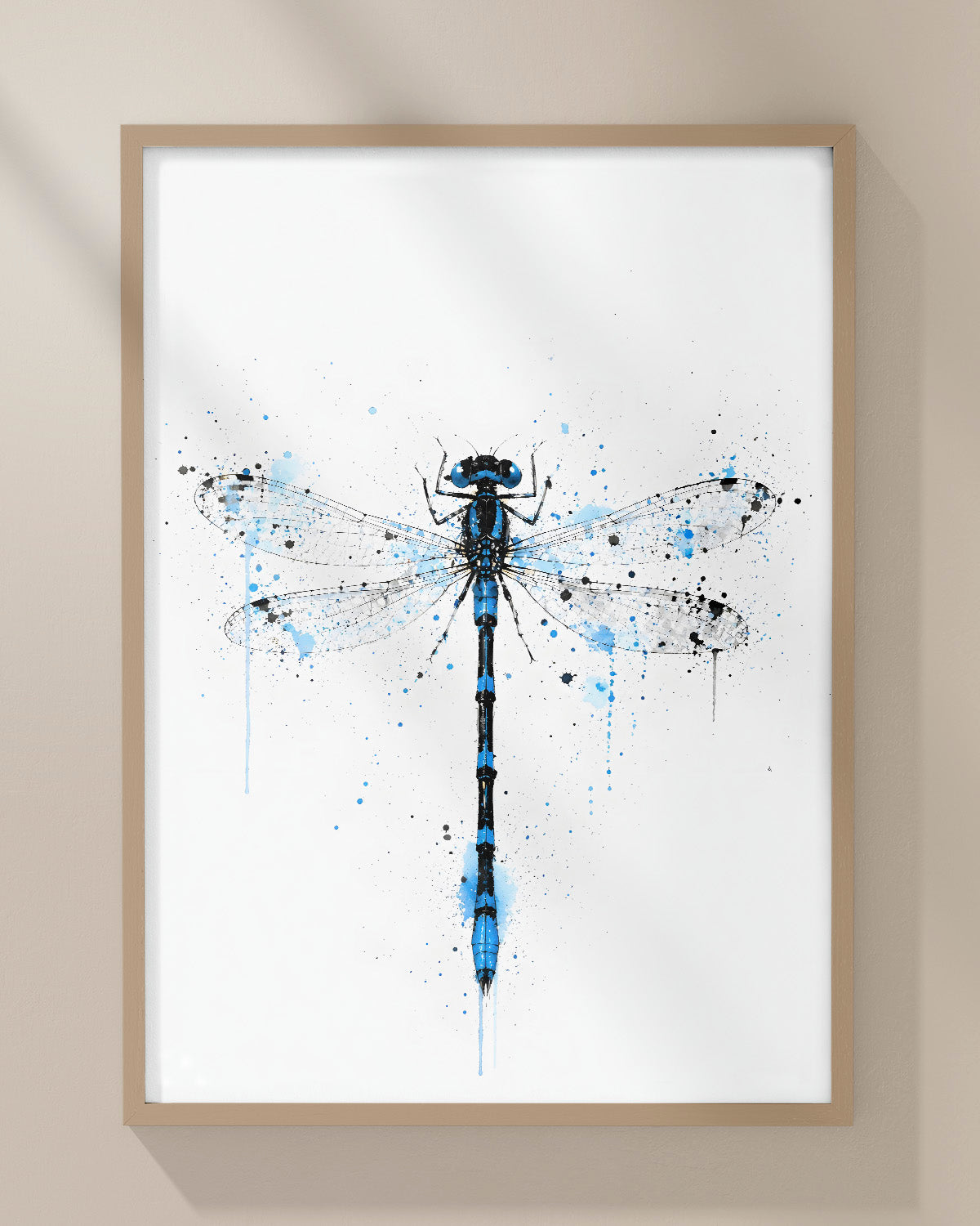 DRAGONFLY WALL ART PRINT "GLIMMER"