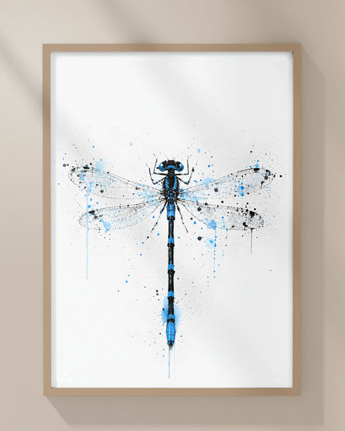 DRAGONFLY WALL ART PRINT "GLIMMER"