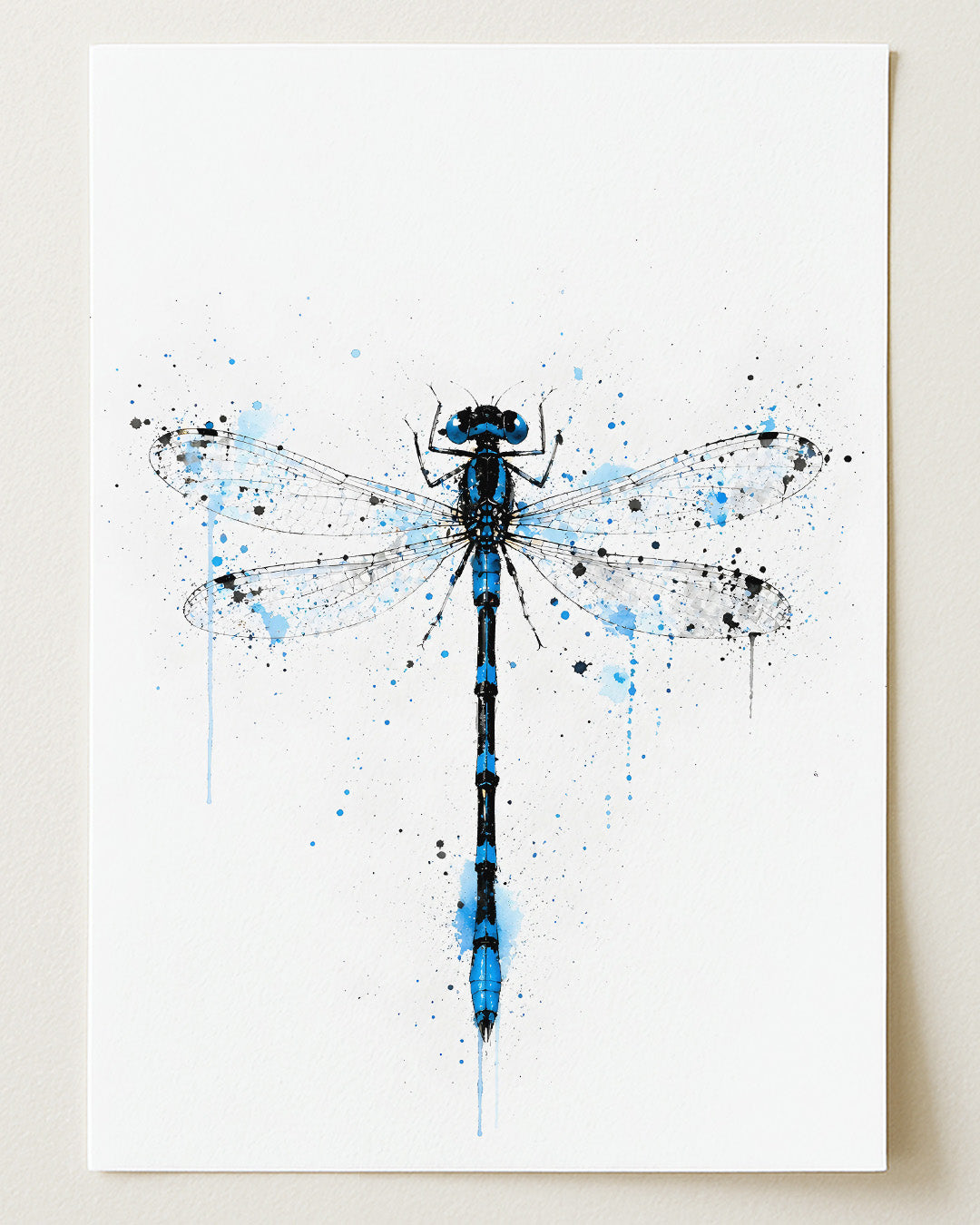 DRAGONFLY WALL ART PRINT "GLIMMER"