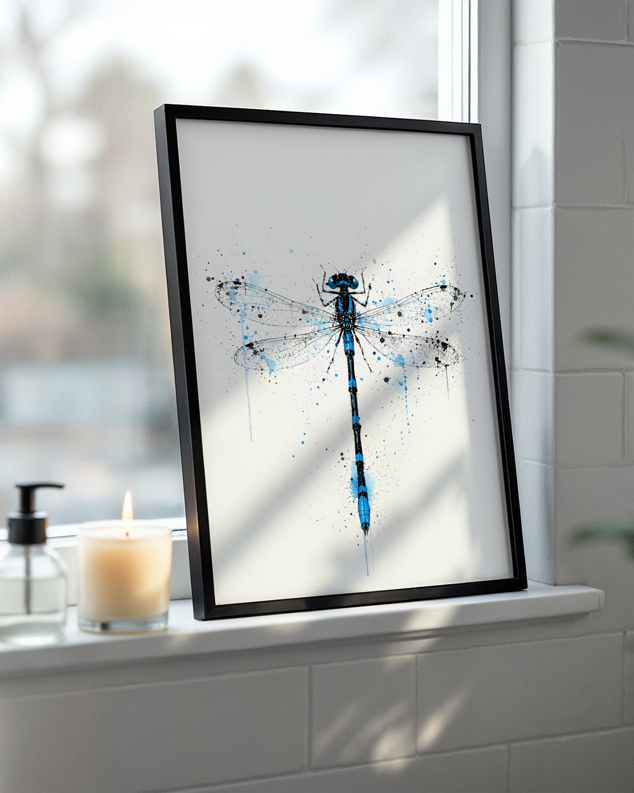 DRAGONFLY WALL ART PRINT "GLIMMER"