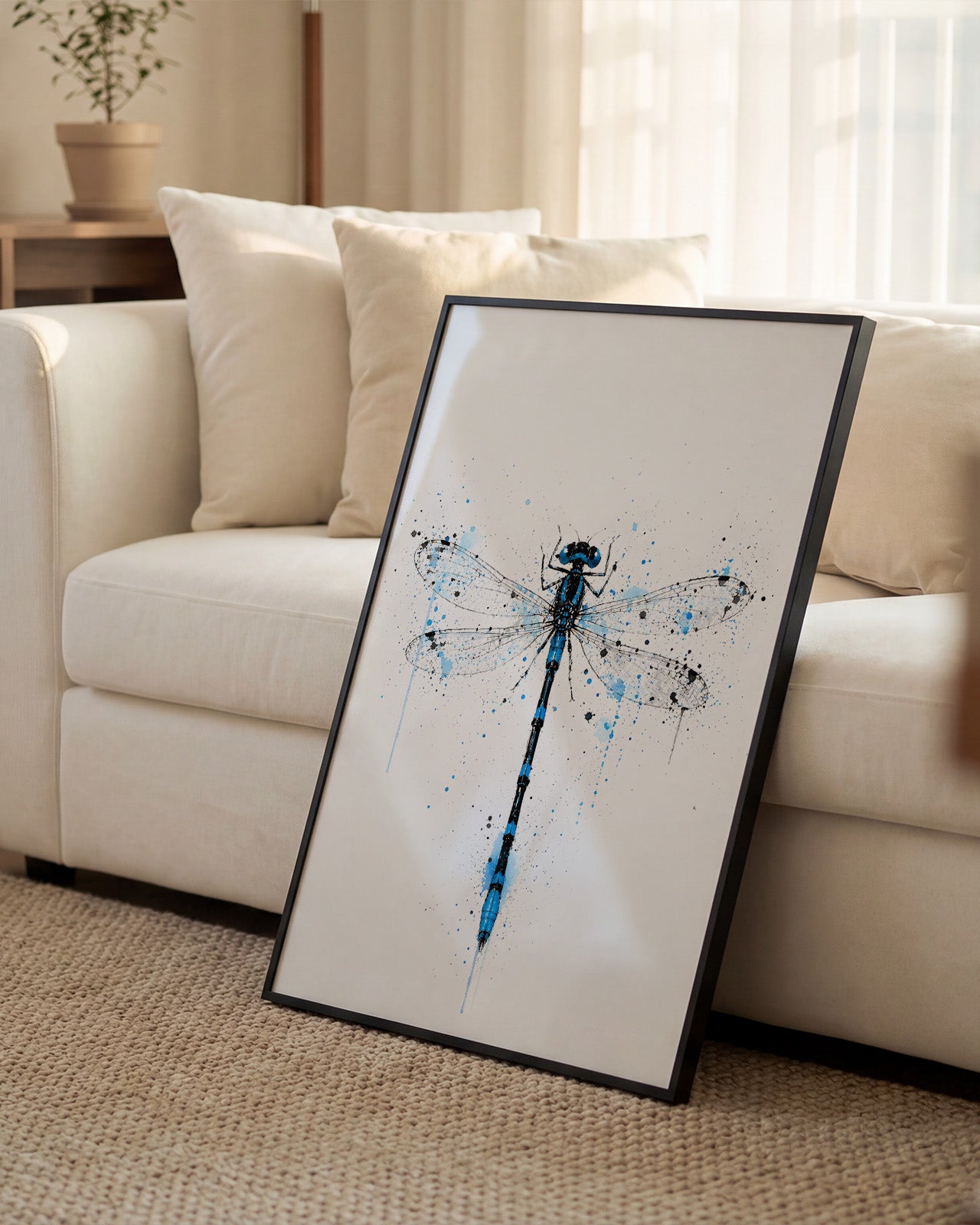 DRAGONFLY WALL ART PRINT "GLIMMER"