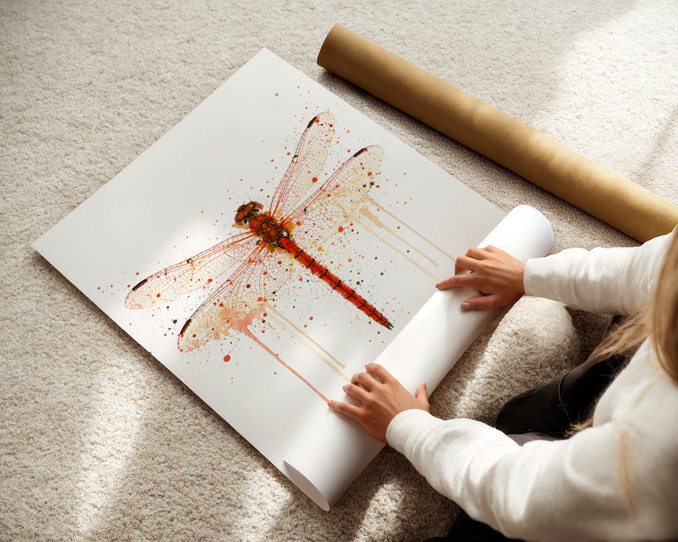 DRAGONFLY WALL ART PRINT "HARMONY"