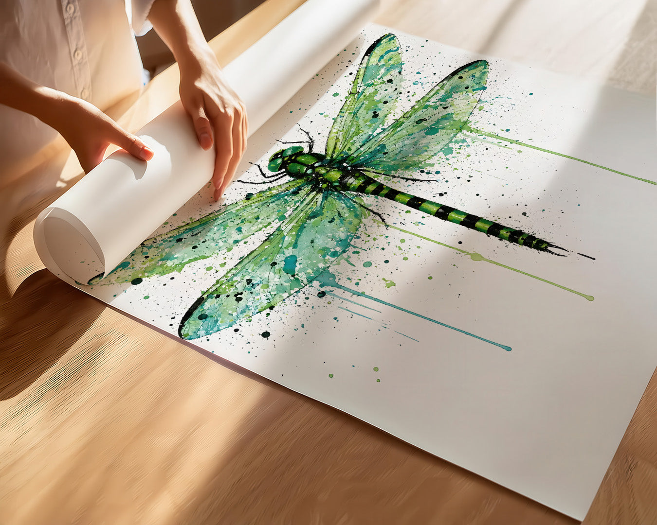 DRAGONFLY WALL ART PRINT "MEADOW"