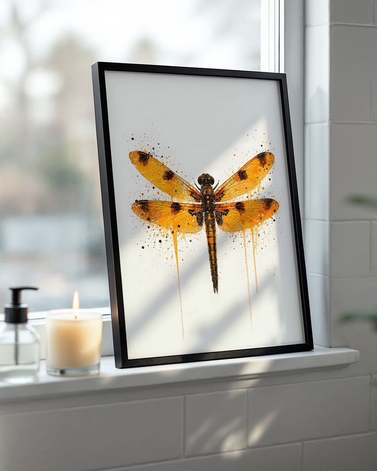 DRAGONFLY WALL ART PRINT "MAGNOLIA"