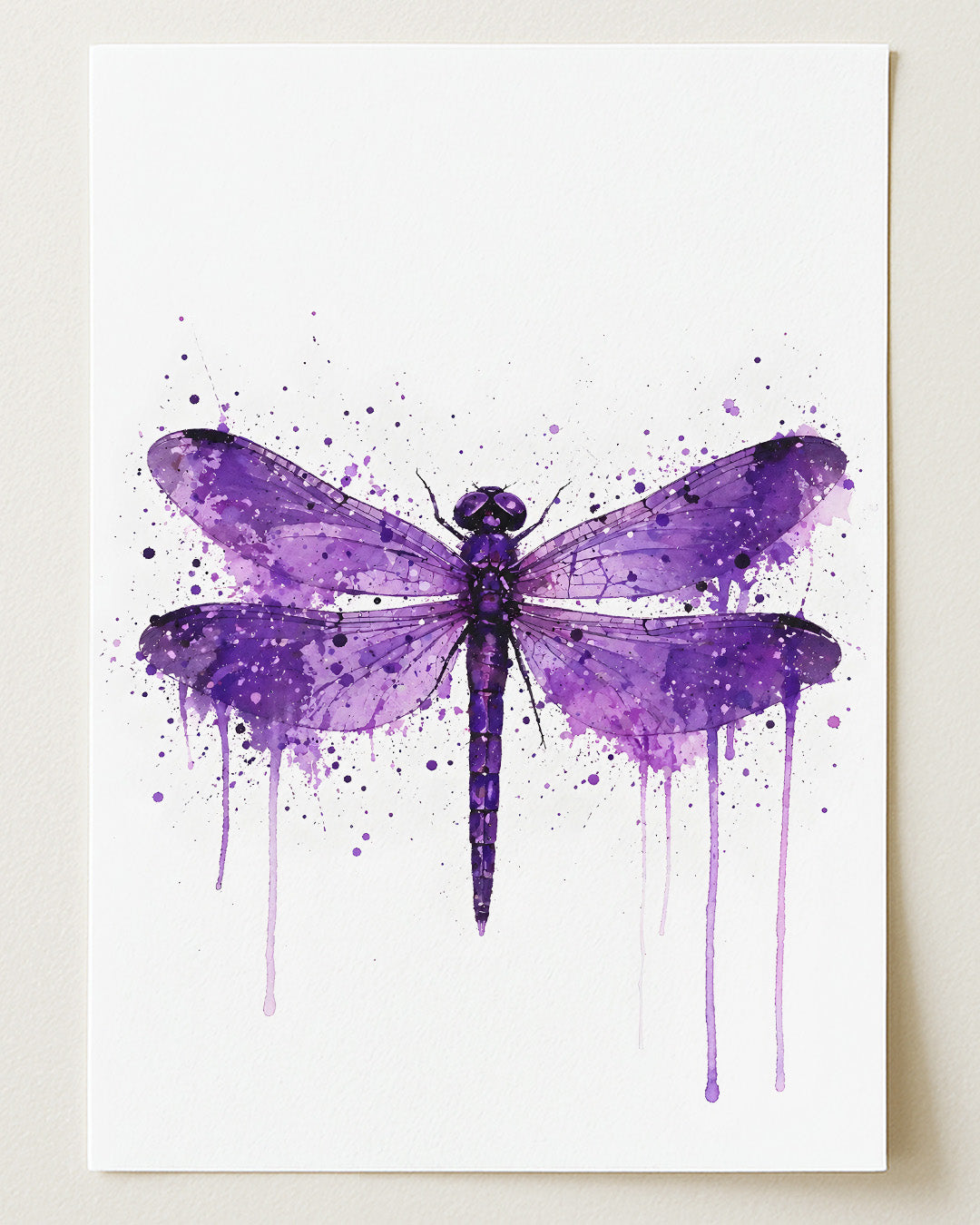 DRAGONFLY WALL ART PRINT "JASMINE"