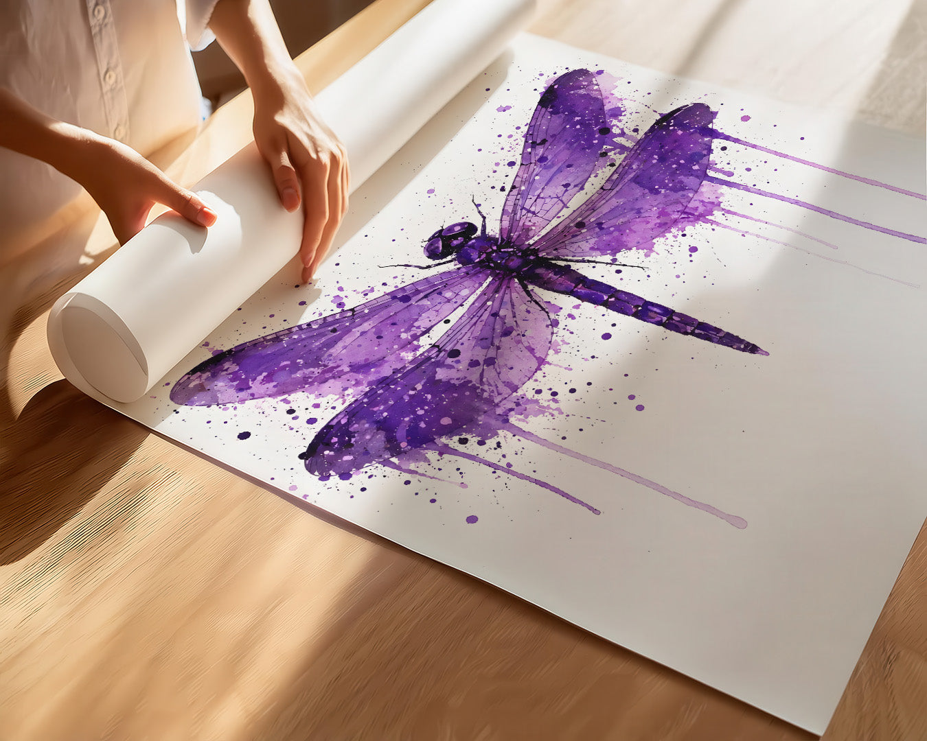 DRAGONFLY WALL ART PRINT "JASMINE"
