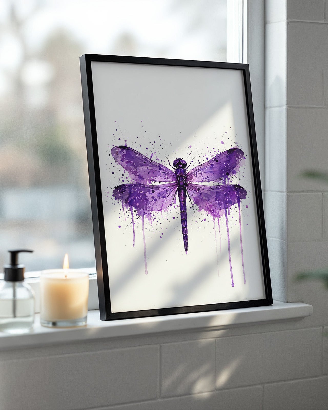 DRAGONFLY WALL ART PRINT "JASMINE"